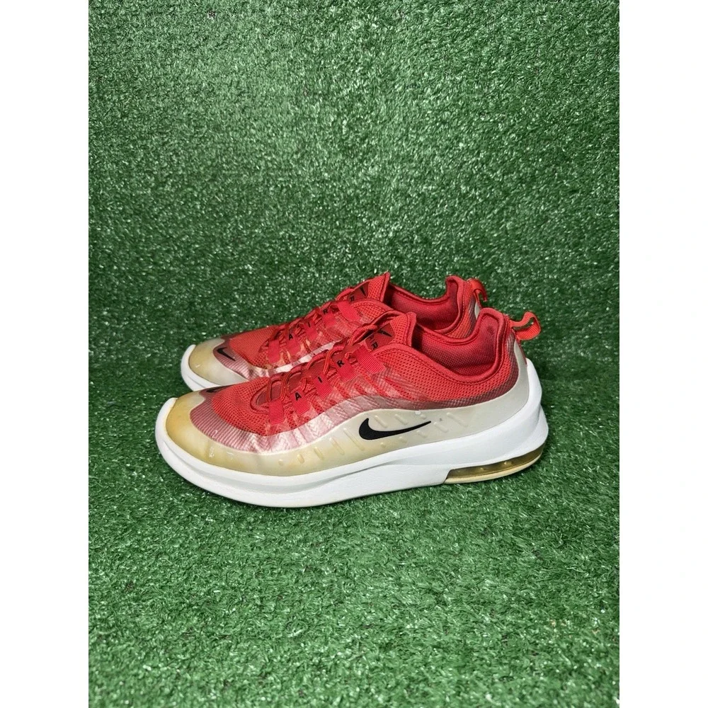 Nike Air Max Axis Men's Size 8 White Red Running Shoes Comfort Athletic Sneakers